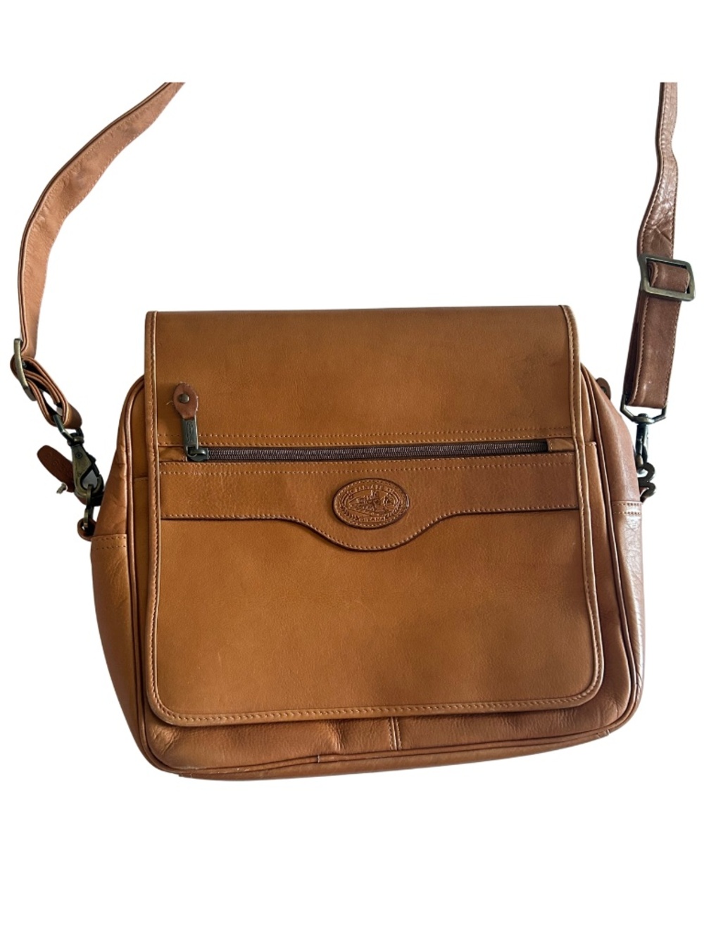 Santa Fe Dilana Leather Shoulder Strap Laptop Bag/ Briefcase